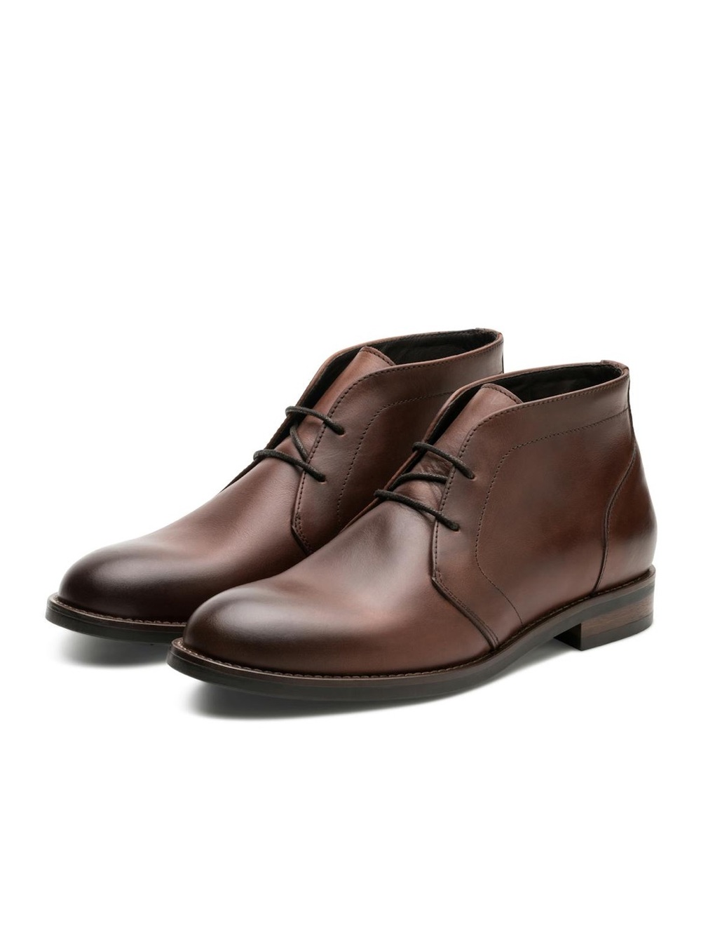 Rhodes Men's Felix Chukka Leather Boots in Brown Rust